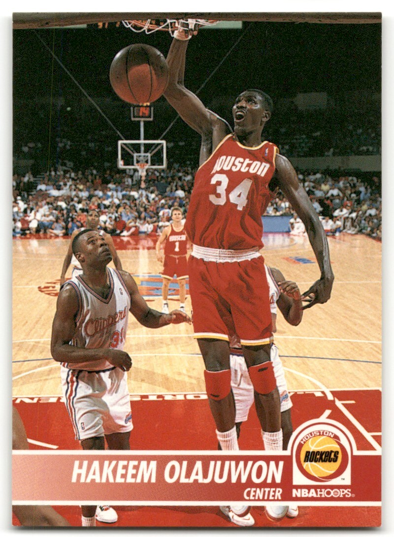 199495 NBA Hoops Basketball Card Hakeem Olajuwon Houston Rockets 78