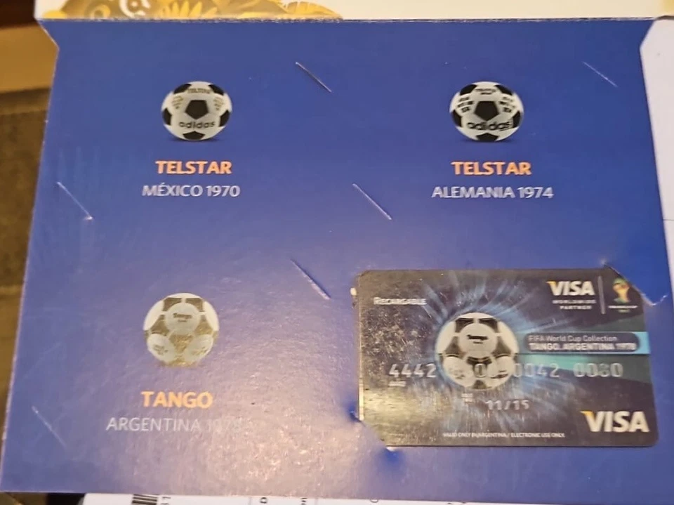 Rechargeable world cup brazil visa debit card with carpet - Image 2 of 4