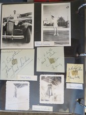 Charles Lang, Jerry Lester, Lew Lehr signed cut pages 1940's