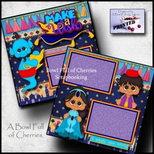 ALADDIN  2 premade scrapbook pages layout Jasmine PRINCESS CHERRY 0076