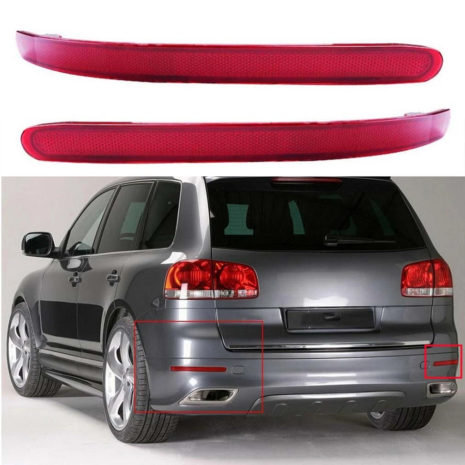 For VW Touareg 2003-2010 2004 Pair Rear Bumper Reflector Light Turn Signal Lamp - Изображение 2 из 4