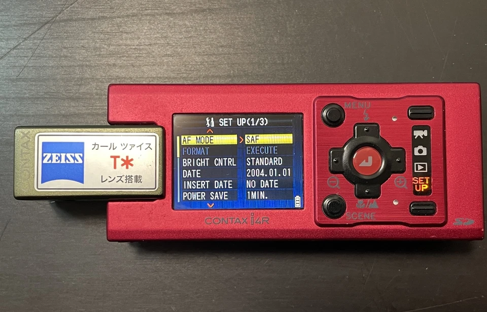 Rare [N MINT ++] Contax i4R Red Digital Camera Carl Zeiss Tessar Lens from JAPAN - Image 3 of 4