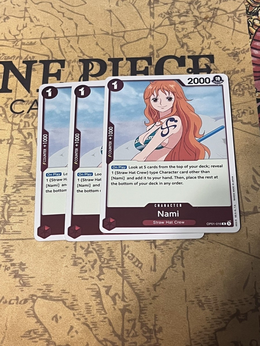 PRE ERRATA Nami - Romance Dawn Rare (OP-01) Foil One Piece TCG