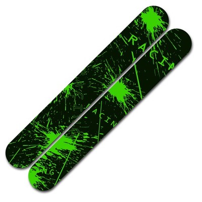 2 Teiliges Set Fahrrad Kettenstreben Folie Schutzfolie MTB  - Racing Neon Grün