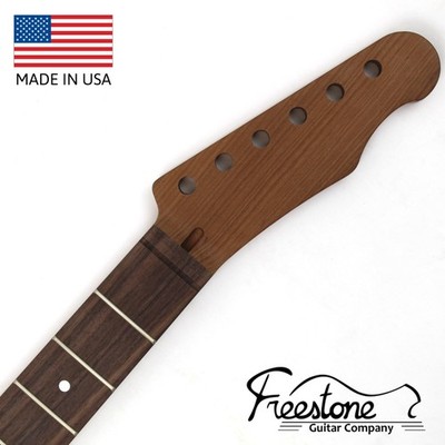Guitar Neck - Rosewood on Q-Sawn Roasted Maple - T Style- Fits Fender Telecaster