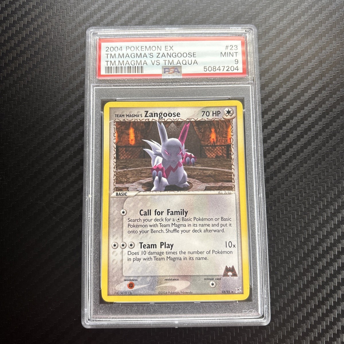2004 Pokemon EX Team Magma VS Team Aqua #23 Team Magma's Zangoose