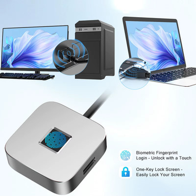 USB Fingerabdruckleser Unterstützung für Windows 10 11 PC Dongle 360 Grad Touch schnell