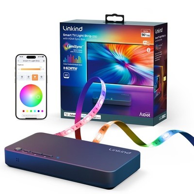 Linkind TV Backlight Sync to Screen, HDMI Sync Box with AI LumiSync Technology,