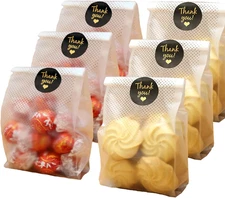 100 Pcs./Pack Translucent Plastic Bags for Cookie,Cake,Chocolate,Candy,Snack Wra