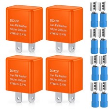4PCS 12V 2 Pin LED Turn Signal Flasher Relay Adjustable Electronic