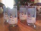CANTERBURY POLAR PARTY Drinking Glasses SET 4 Winter Penguin Sled Ski Skate Vtg — photo 1