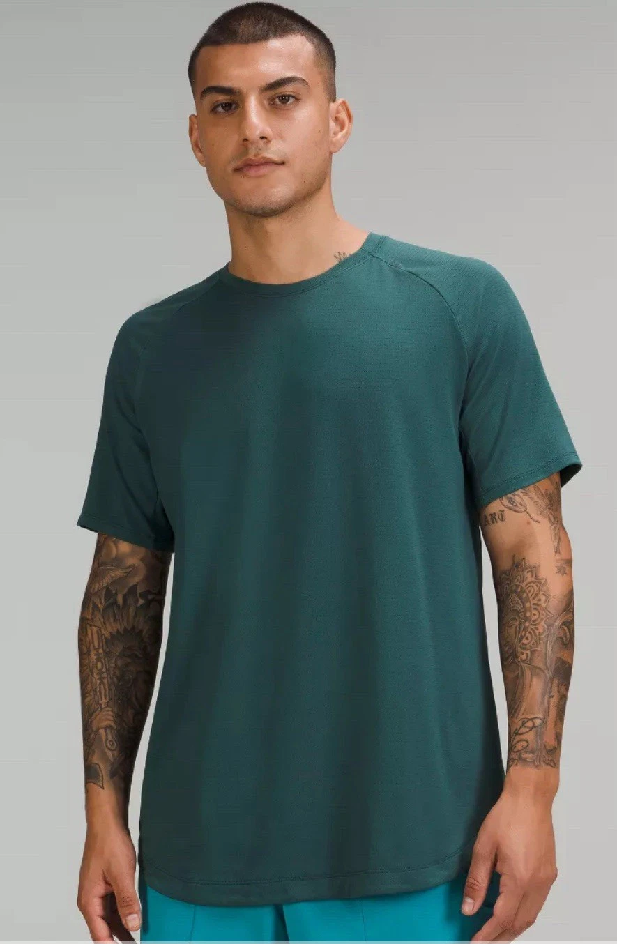 Lululemon Drysense Shirt in Dark Green Stretch Performance Athletic Men medium