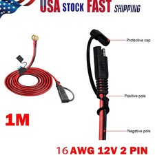 1x 16AWG 12V 1M SAE to SAE Extension Cable Quick Disconnect Wire Harness Cord US