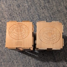 Pair of Napa Valley Box Company Wooden 20 CD DVD Storage Holder Rack Shelf Crate