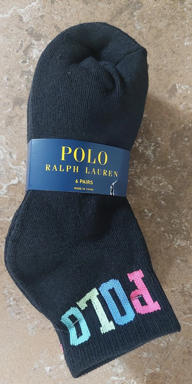 NEW 6 PAIR PACK WOMEN POLO RALPH LAUREN SIZE 9-11 ANKLE SOCKS