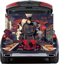 Halloween Trunk or Treat Car Decorations Kit, Vintage Steam Train Trunk or Treat