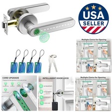 4-in-1 Smart Biometric Door Lock: Fingerprint, Keypad  More, Matte Black Finish