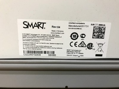 Smart Technologies Smart Board X885 Interactive Whiteboard SBX885