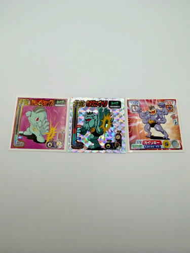 Machop Machoke Machamp Pokemon Japanese Amada Sticker Lot