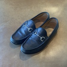 Gucci Horsebit Driver Loafer Black Leather Mens 10 ROAD NERO 367762 AHM001000