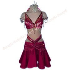 jz Handmade Women Samba Ballroom Swing Salsa Rumba Latin Dance Dress RHYTHM