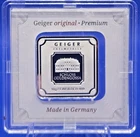 Geiger Premium 10 Gram .999 Fine Silver Square Bar -w/ Assay in Capsule #208