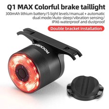 ROCKBROS Smart Bike Tail Light Brake Sensing Type-C Waterproof LED Rear Light UK