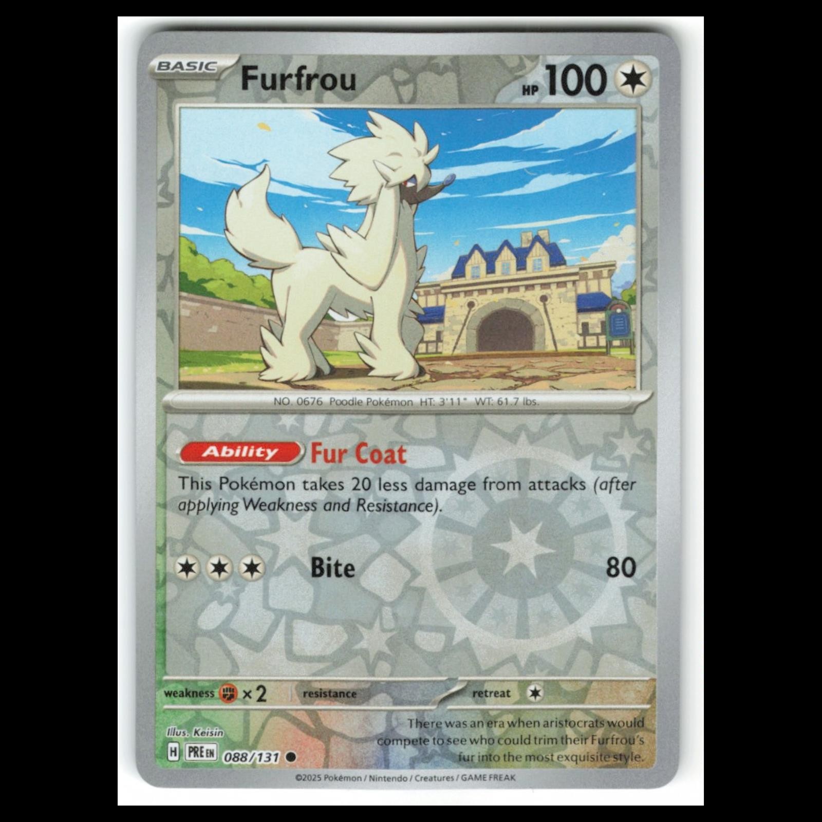 Furfrou #88 2025 Scarlet - Violet Series - Prismatic Evolutions Common Pokemon