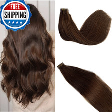Smavida 24Dark Brown Remy Tape In Hair Extensions Premium 100 Human Hair