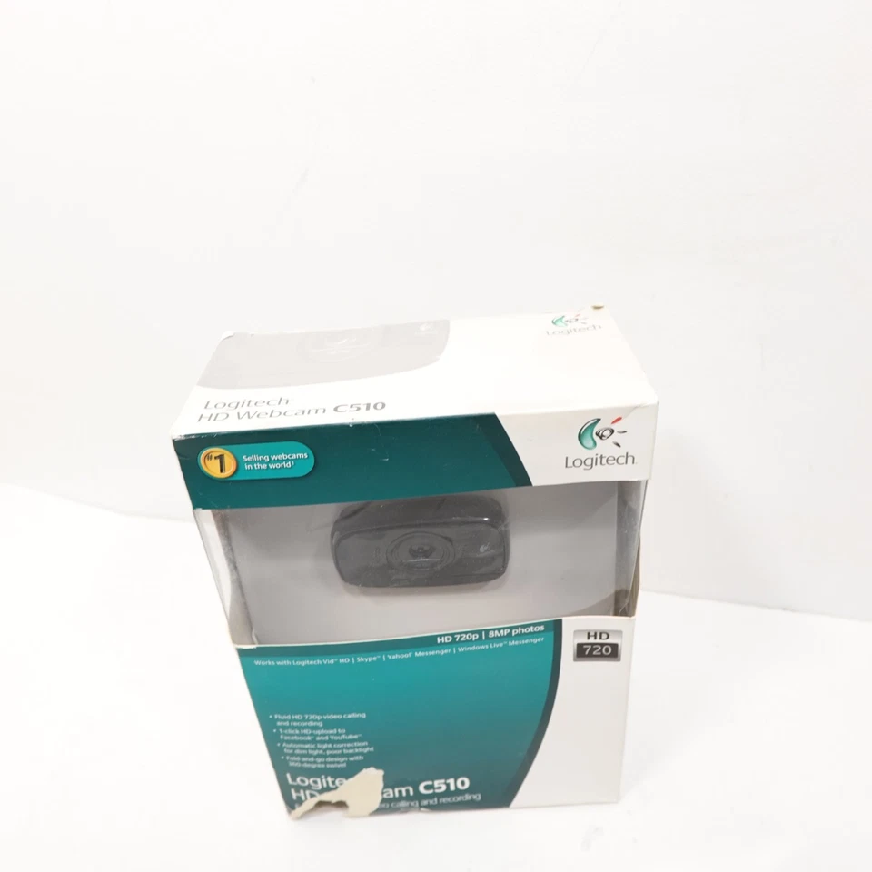 New Logitech C510 Black HD Webcam - HD 720p 8 MP - New Old Stock - Image 2 of 3