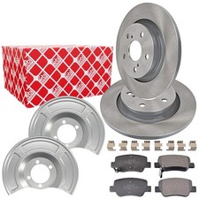 FEBI Bremsscheiben 290mm Beläge Spritzblech Satz Hinten für TOYOTA AVENSIS T27