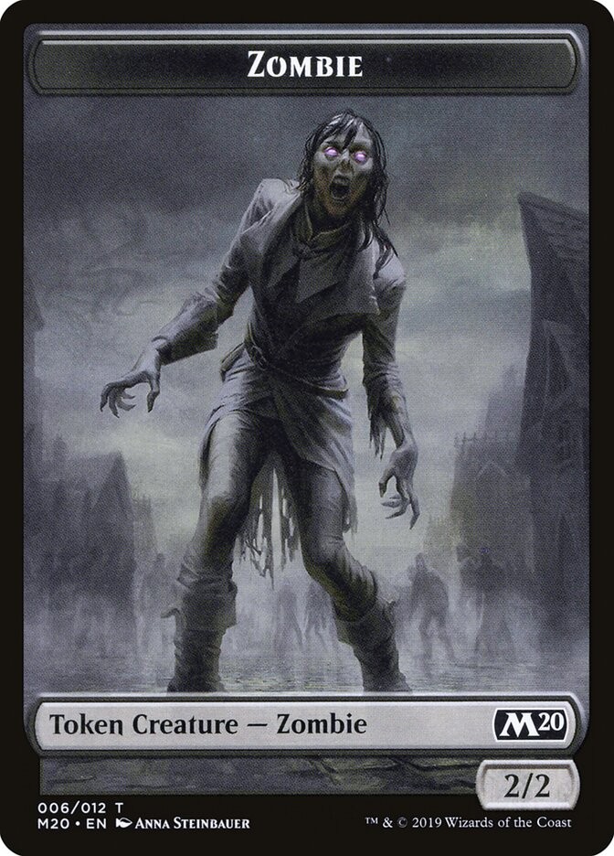 Zombie Token (006) Core Set 2020 M20 MTG Magic