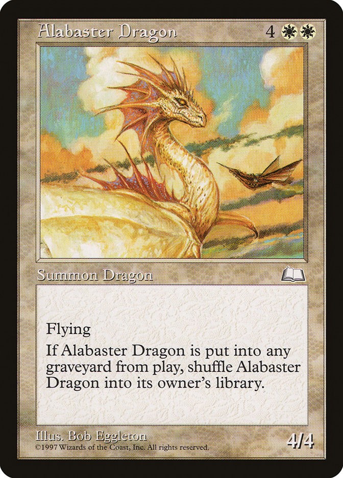 MTG Magic the Gathering Alabaster Dragon (2/167) Weatherlight MP
