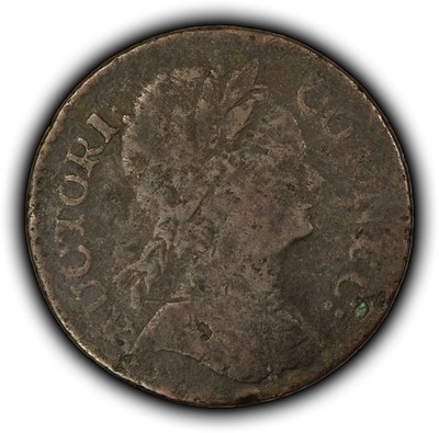 Connecticut Auctori Copper 1/2 Penny Colonial Coin - SKU-Y6763