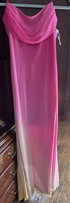 Aspeed Pink Ombre Dress Cowl Neck W/Spaghetti Straps