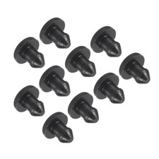10Pack 4mm Silicone Snap in Locking Hole Plugs Seal Cover Panel Round Black