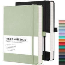 Lined Journal Notebook, 192 Numbered Pages per Pack, 5.7'' x 8.3''