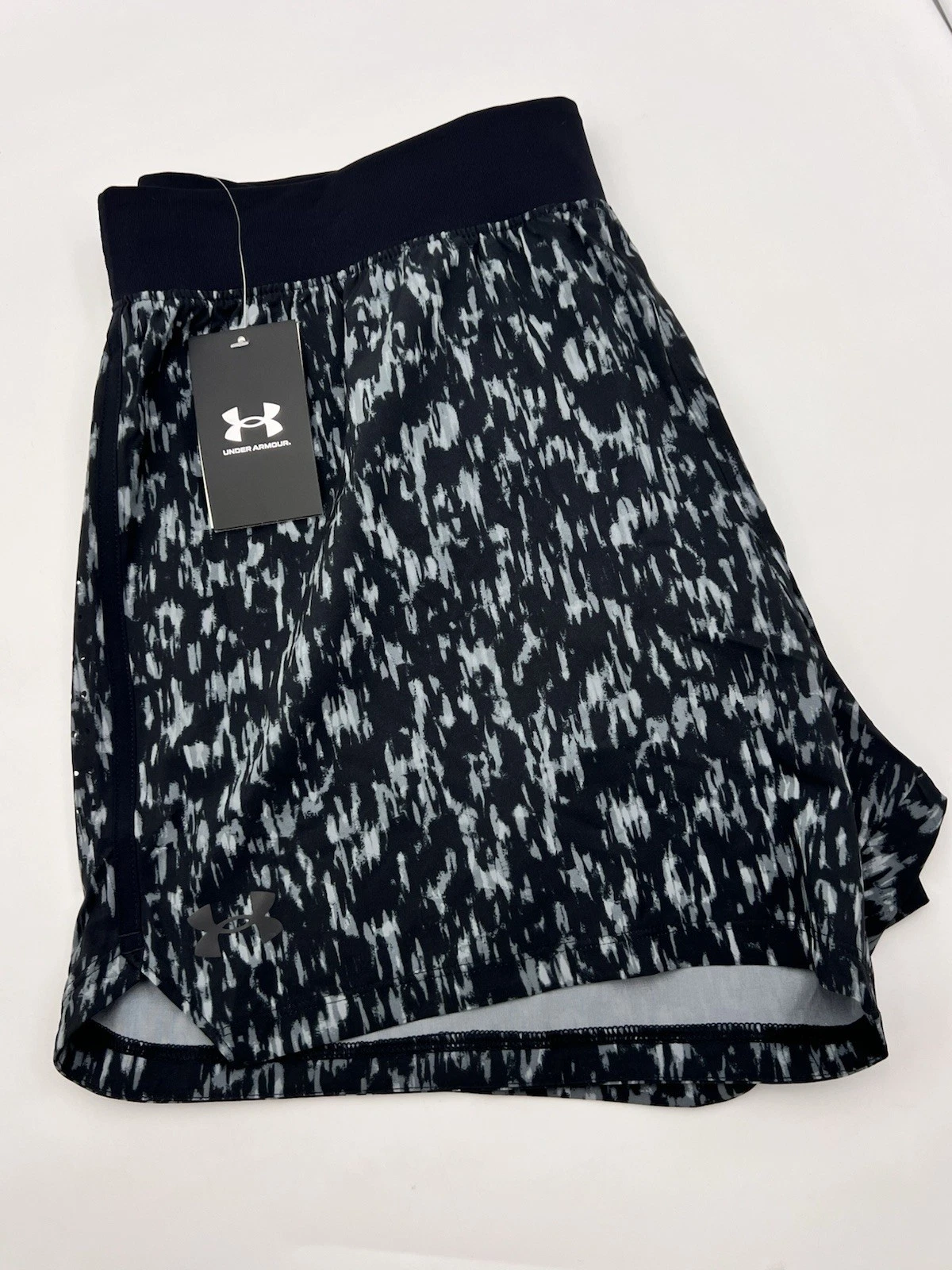 Under Armour UA Launch Elite 5” Running Print Shorts Mens XL 1383267 Black $55