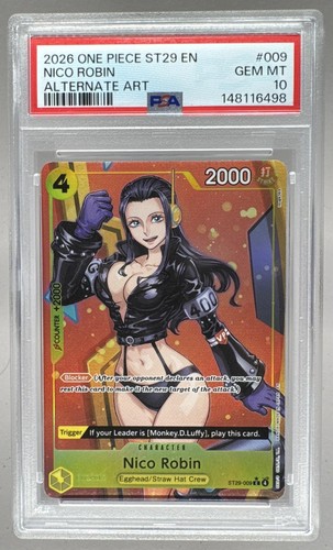 148116498 Nico Robin 2026 One Piece Egghead Crisis #ST29-009 Alt Art PSA 10