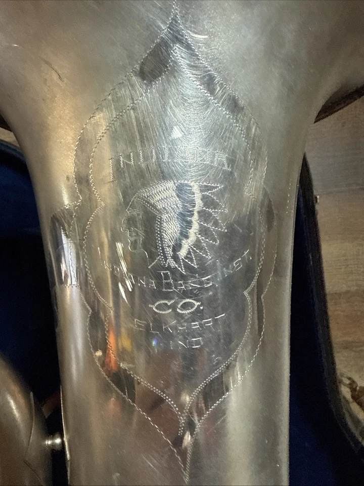 Cuerno Barítono Martin Plata Años 30 Elkhart Indiana con Estuche Rígido De Colección 7699 Foto 3 de 4