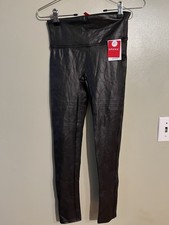 Spanx Womens Black Shiny Leggings Size S NWT