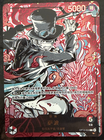 Chinese-Sabo OP13-004 3rd Anniversary set ONE PIECE card with fiery samurai artwork, red border, and visible attack text.