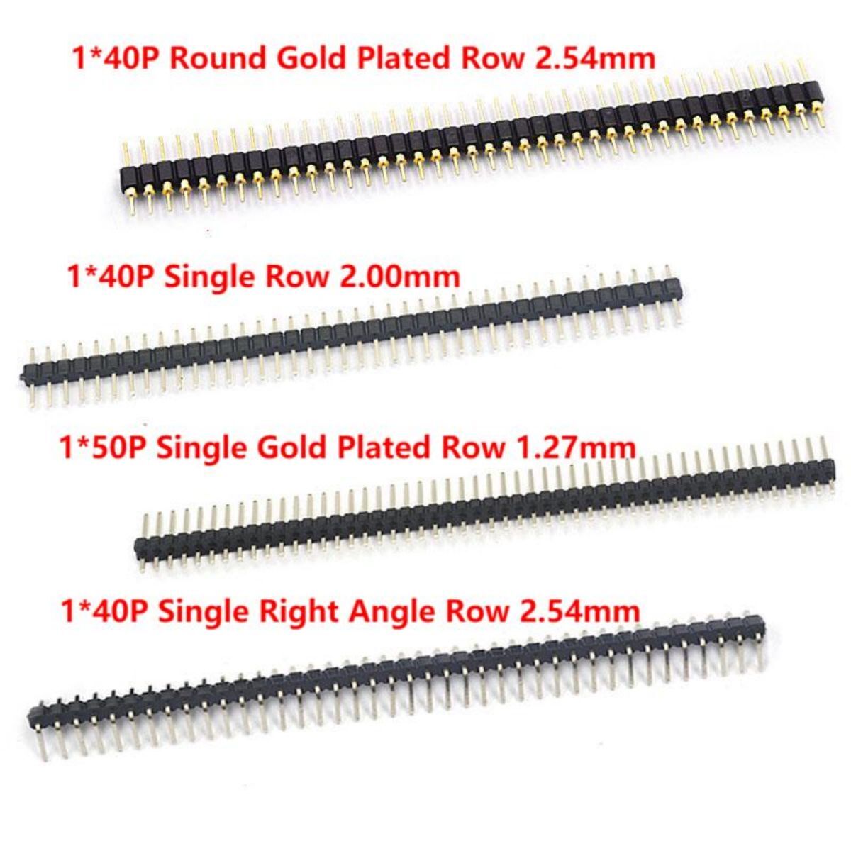 1x40P-1x50P Single/Double Row Male 1.27/2.0/2.54mm Header