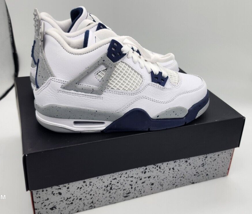 Nike Air Jordan 4 Retro (GS) Midnight Navy 408452-140 Youth Size