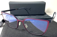 BLACKFIN DORAN BF781 COL. 615 BURGUNDY BLUE TITANIUM AUTHENTIC EYEGLASSES 55-16