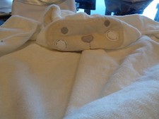 Pottery Barn Kids bath wrap lamb mono Maya New wo tag