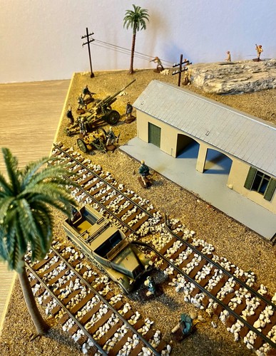 Diorama : 1/72, WW2, Bataille de la gare d'EL ALAMEIN, D:41,5 x 41,5, lire plus - Photo 12/17