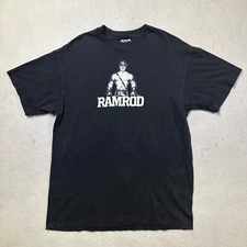 VINTAGE Ramrod Shirt Mens Large Black Gay Interest Bar Club Short Sleeve Mens