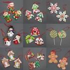 Christmas Tree Hanging Decorations Pendant Santa Xmas Wall Home Decor Ornaments