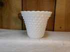 Vintage Hobnail White Milk Glass Planter
